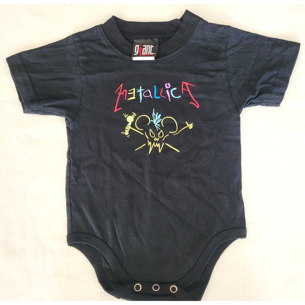 Giant Metallica Crayon Scary Guy Baby Bodysuit 12 Months NWOT Rock
